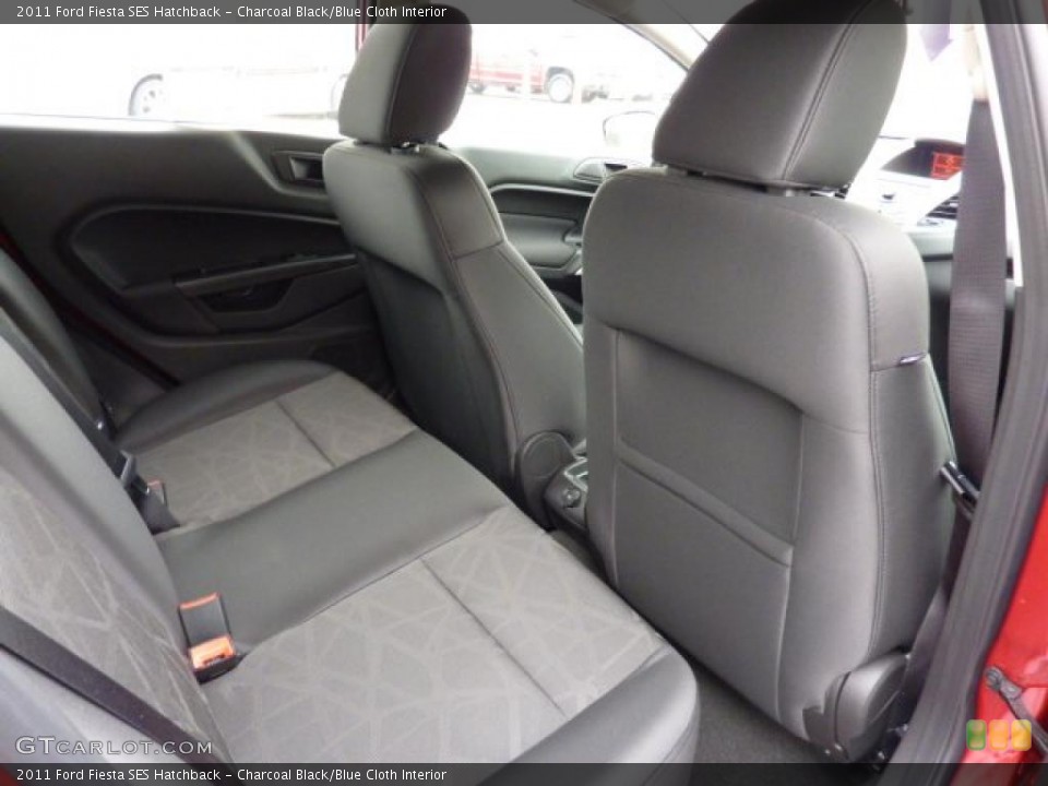 Charcoal Black/Blue Cloth Interior Photo for the 2011 Ford Fiesta SES Hatchback #41695693