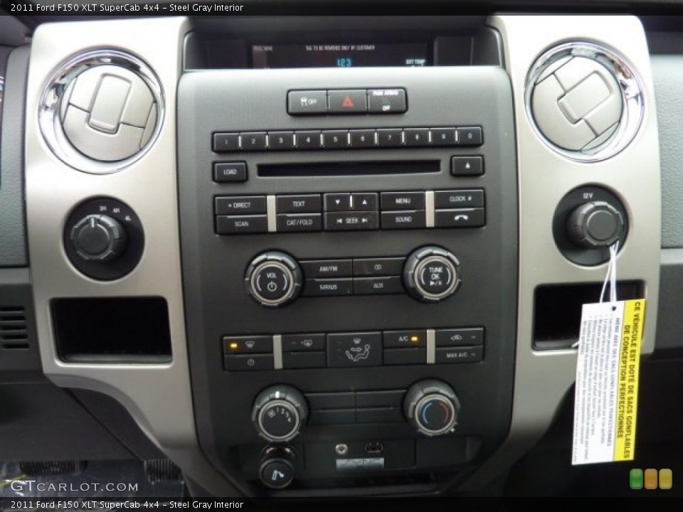 Steel Gray Interior Controls for the 2011 Ford F150 XLT SuperCab 4x4 #41696169