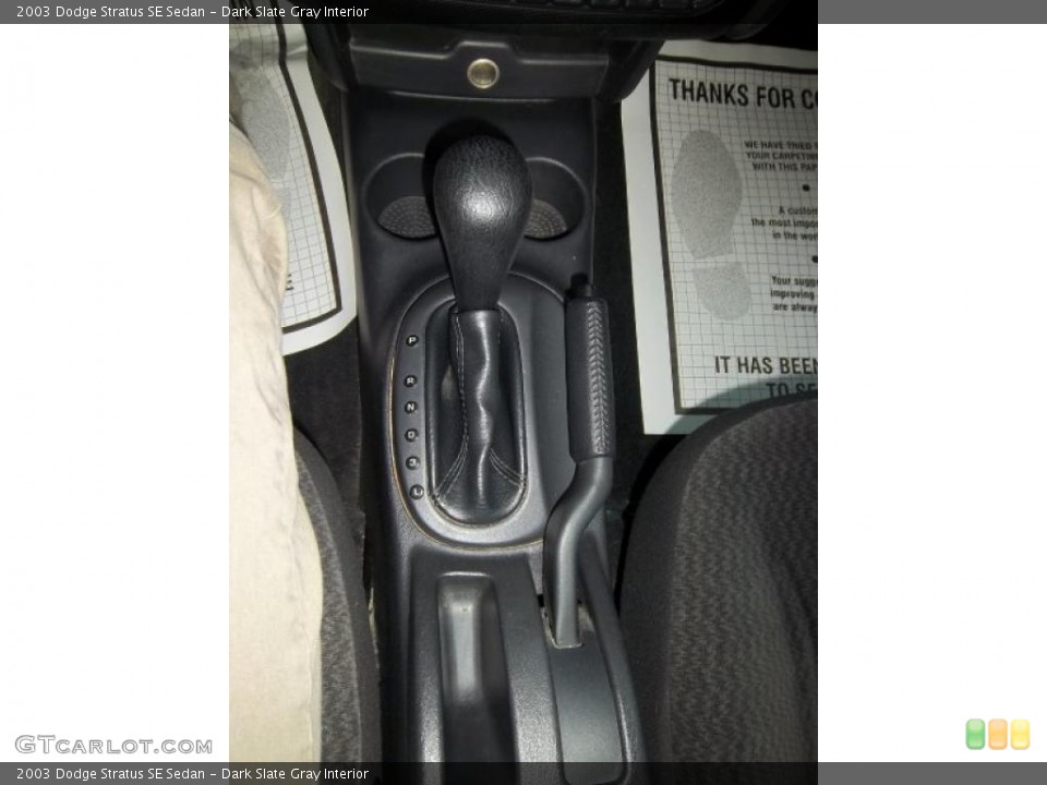 Dark Slate Gray Interior Transmission for the 2003 Dodge Stratus SE Sedan #41696669