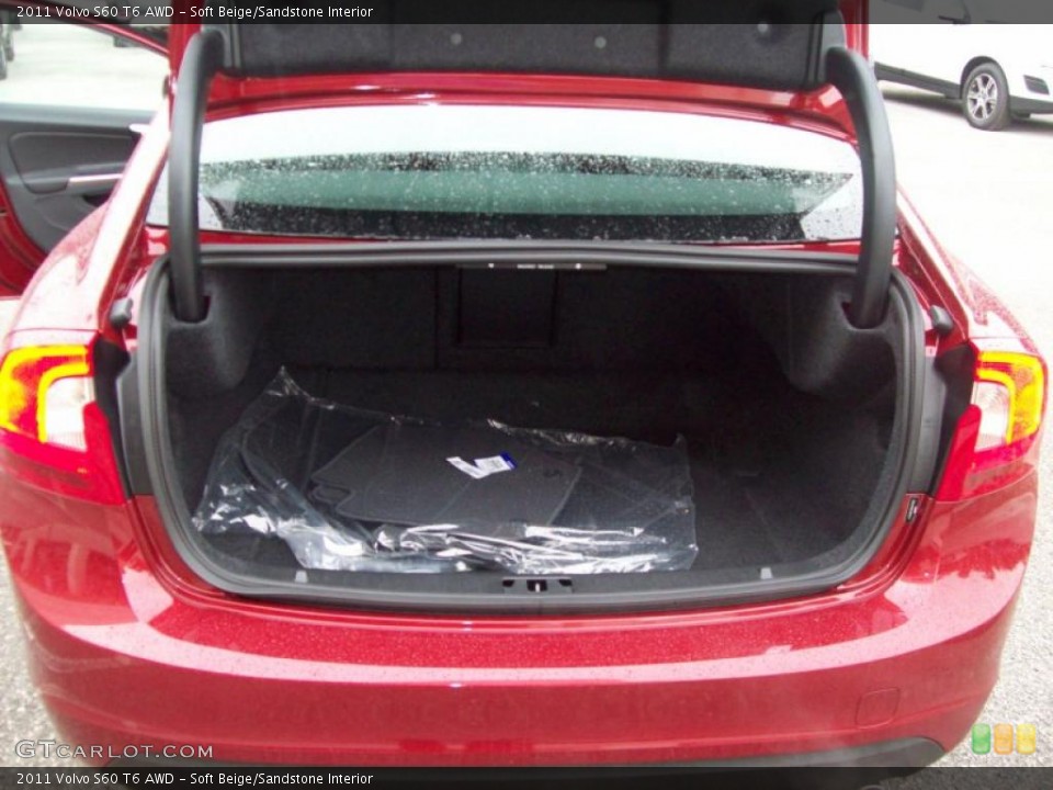 Soft Beige/Sandstone Interior Trunk for the 2011 Volvo S60 T6 AWD #41703454