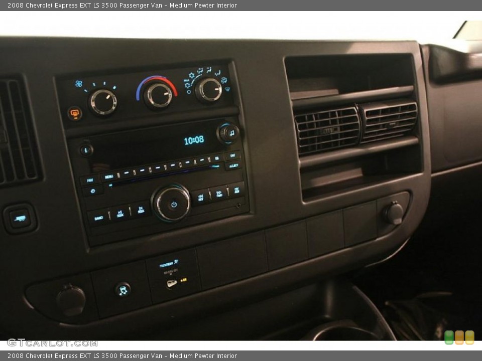 Medium Pewter Interior Controls for the 2008 Chevrolet Express EXT LS 3500 Passenger Van #41704810