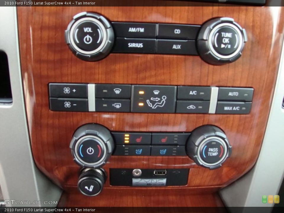Tan Interior Controls for the 2010 Ford F150 Lariat SuperCrew 4x4 #41708903