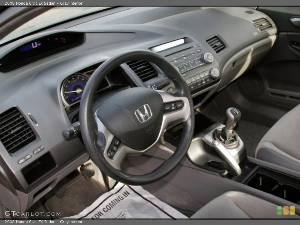 Gray Interior Photo for the 2008 Honda Civic EX Sedan #41710266