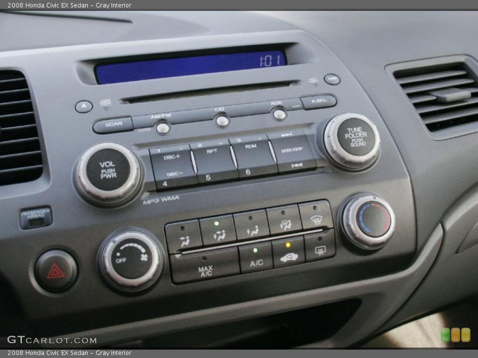 Gray Interior Controls for the 2008 Honda Civic EX Sedan #41710438
