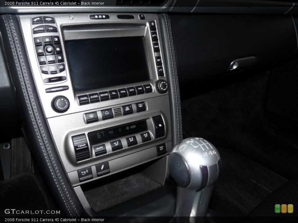 Black Interior Controls for the 2008 Porsche 911 Carrera 4S Cabriolet #41713270