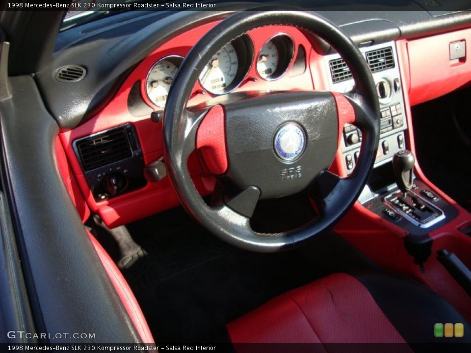 Salsa Red Interior Steering Wheel for the 1998 Mercedes-Benz SLK 230 Kompressor Roadster #41713774