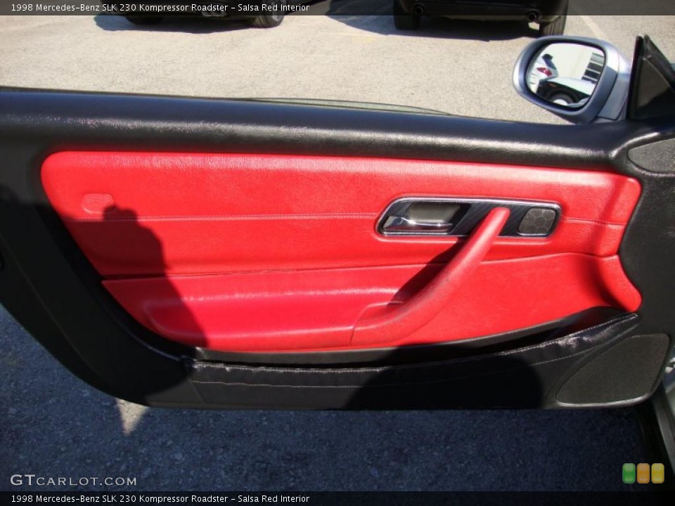 Salsa Red Interior Door Panel for the 1998 Mercedes-Benz SLK 230 Kompressor Roadster #41713834