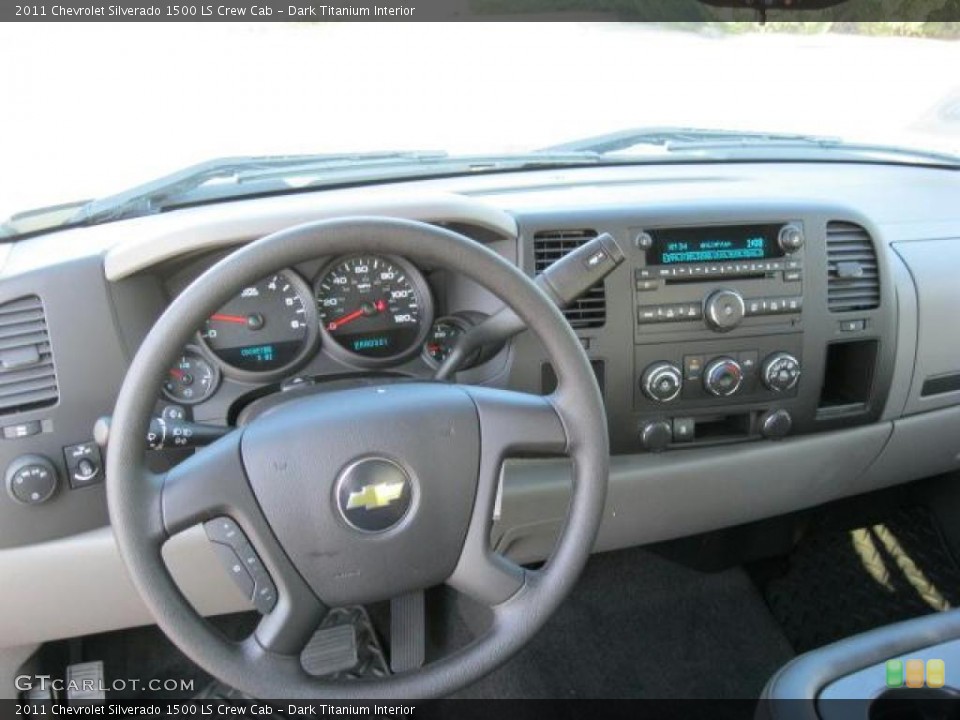 Dark Titanium Interior Dashboard for the 2011 Chevrolet Silverado 1500 LS Crew Cab #41714386