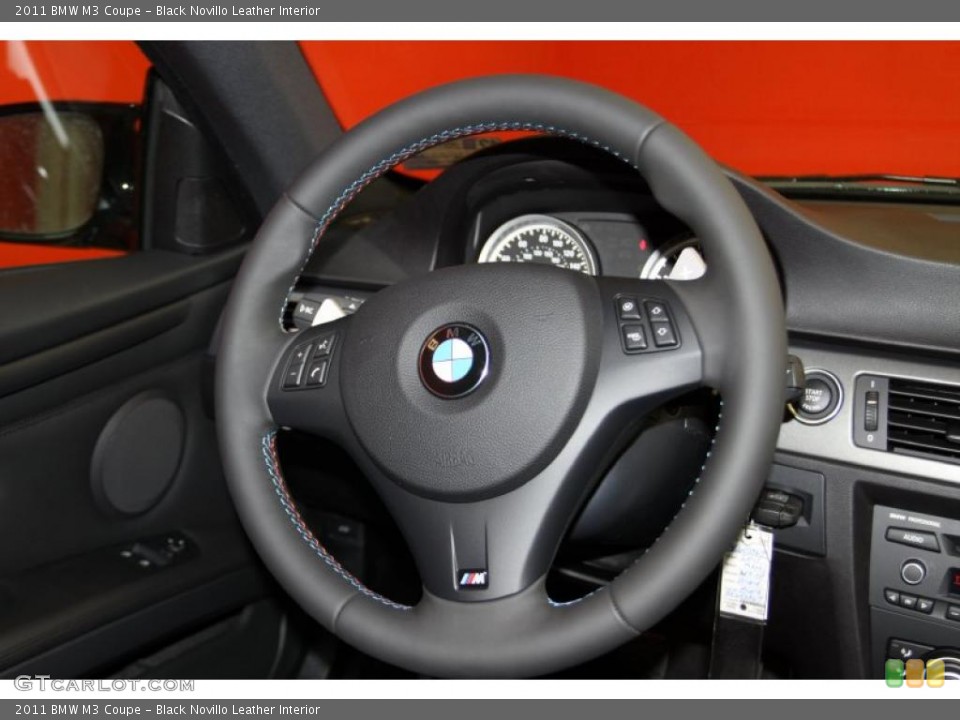 Black Novillo Leather Interior Steering Wheel for the 2011 BMW M3 Coupe #41718250