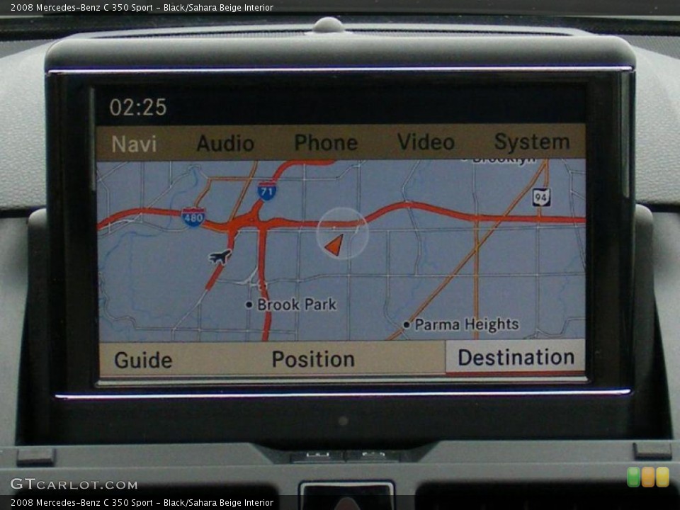 Black/Sahara Beige Interior Navigation for the 2008 Mercedes-Benz C 350 Sport #41718627