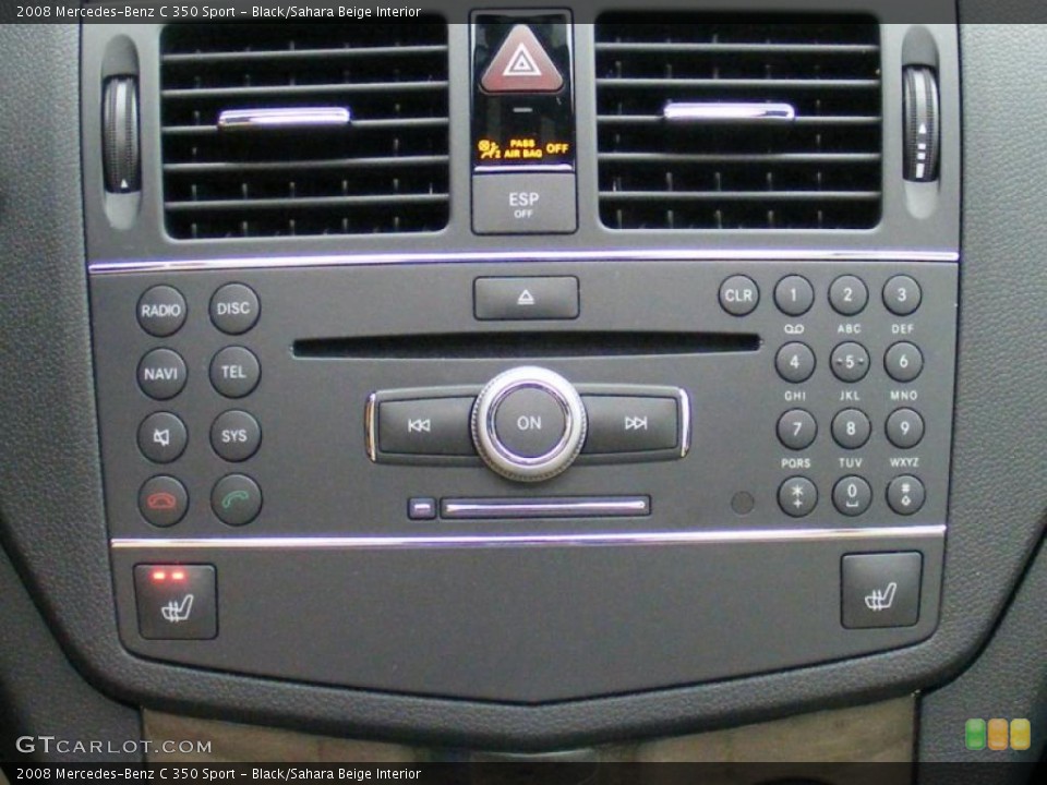 Black/Sahara Beige Interior Controls for the 2008 Mercedes-Benz C 350 Sport #41718642