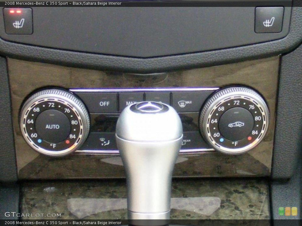 Black/Sahara Beige Interior Controls for the 2008 Mercedes-Benz C 350 Sport #41718658