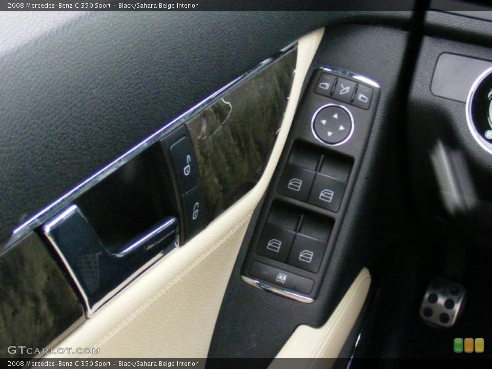 Black/Sahara Beige Interior Controls for the 2008 Mercedes-Benz C 350 Sport #41718690