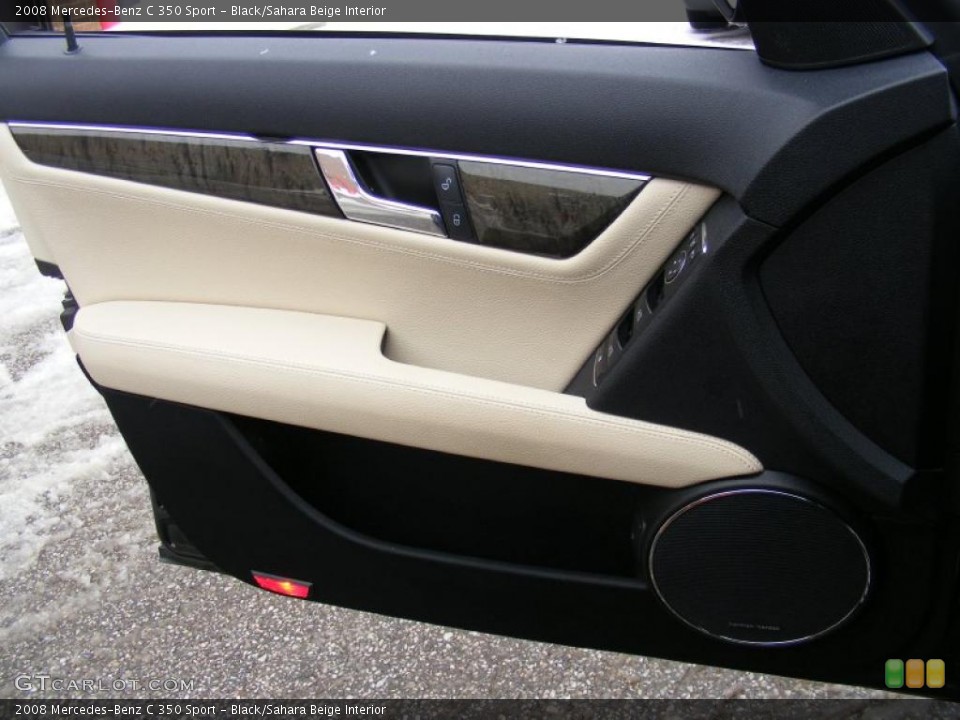 Black/Sahara Beige Interior Door Panel for the 2008 Mercedes-Benz C 350 Sport #41718706