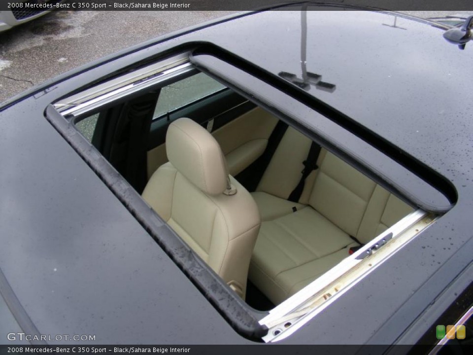 Black/Sahara Beige Interior Sunroof for the 2008 Mercedes-Benz C 350 Sport #41718790