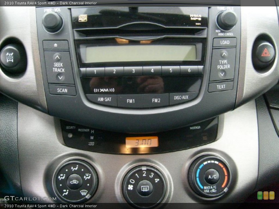 Dark Charcoal Interior Controls for the 2010 Toyota RAV4 Sport 4WD #41719594