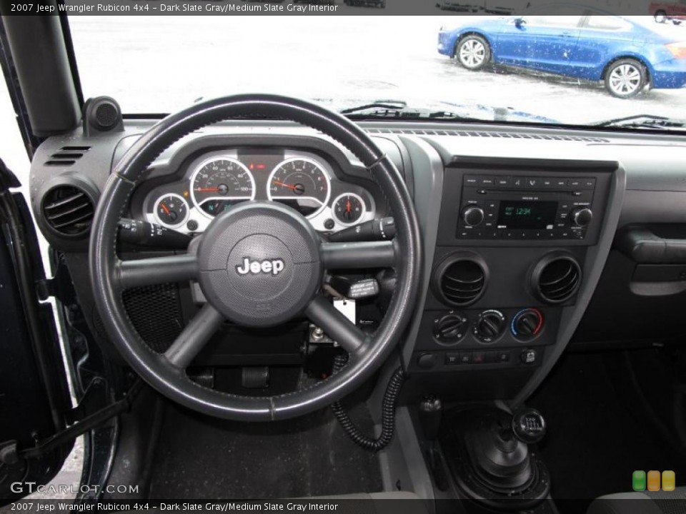 Dark Slate Gray/Medium Slate Gray Interior Dashboard for the 2007 Jeep Wrangler Rubicon 4x4 #41720826