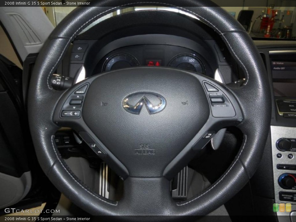 Stone Interior Steering Wheel for the 2008 Infiniti G 35 S Sport Sedan #41724220