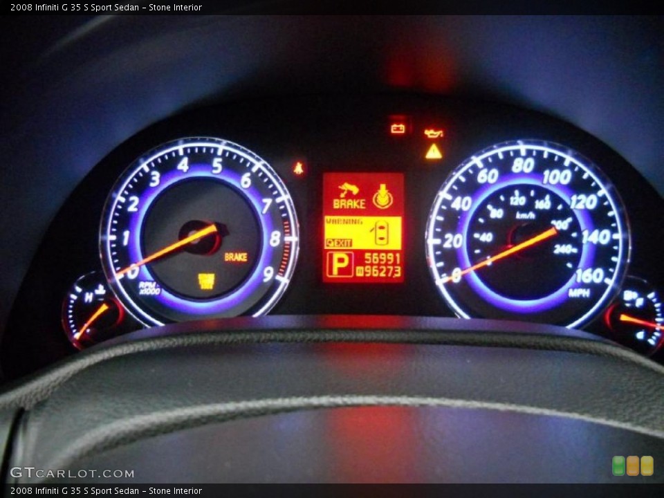 Stone Interior Gauges for the 2008 Infiniti G 35 S Sport Sedan #41724232
