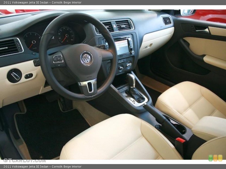 Cornsilk Beige Interior Prime Interior for the 2011 Volkswagen Jetta SE Sedan #41726513