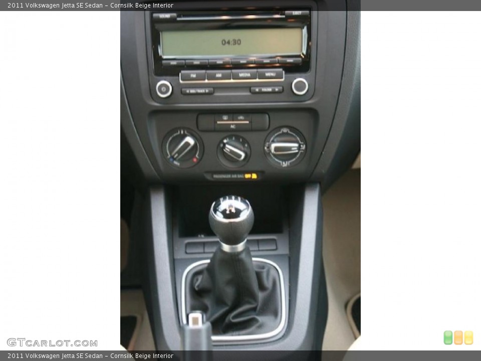 Cornsilk Beige Interior Controls for the 2011 Volkswagen Jetta SE Sedan #41726923