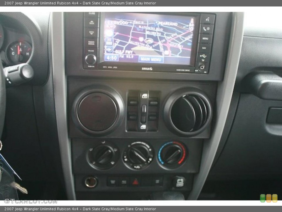 Dark Slate Gray/Medium Slate Gray Interior Navigation for the 2007 Jeep Wrangler Unlimited Rubicon 4x4 #41727266