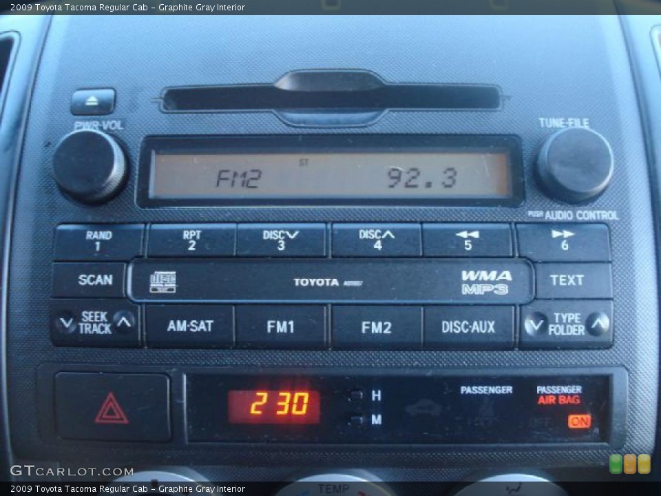 Graphite Gray Interior Controls for the 2009 Toyota Tacoma Regular Cab #41728504