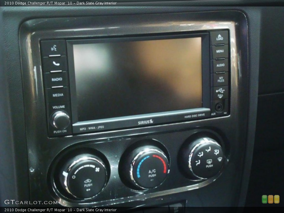 Dark Slate Gray Interior Controls for the 2010 Dodge Challenger R/T Mopar '10 #41729623