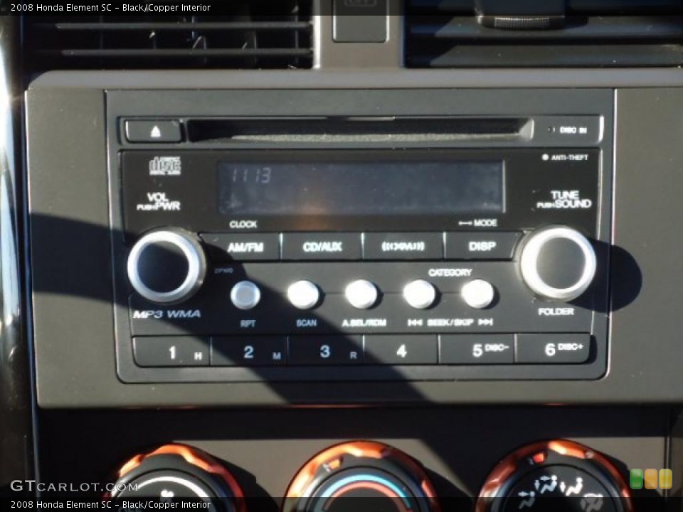 Black/Copper Interior Controls for the 2008 Honda Element SC #41734902