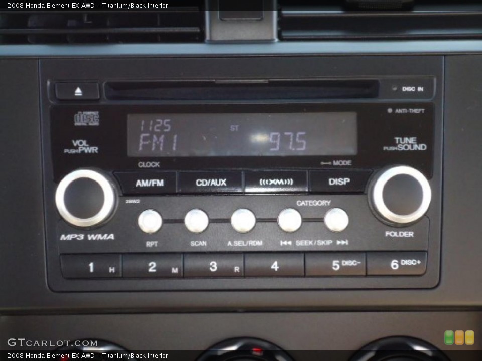 Titanium/Black Interior Controls for the 2008 Honda Element EX AWD #41735170