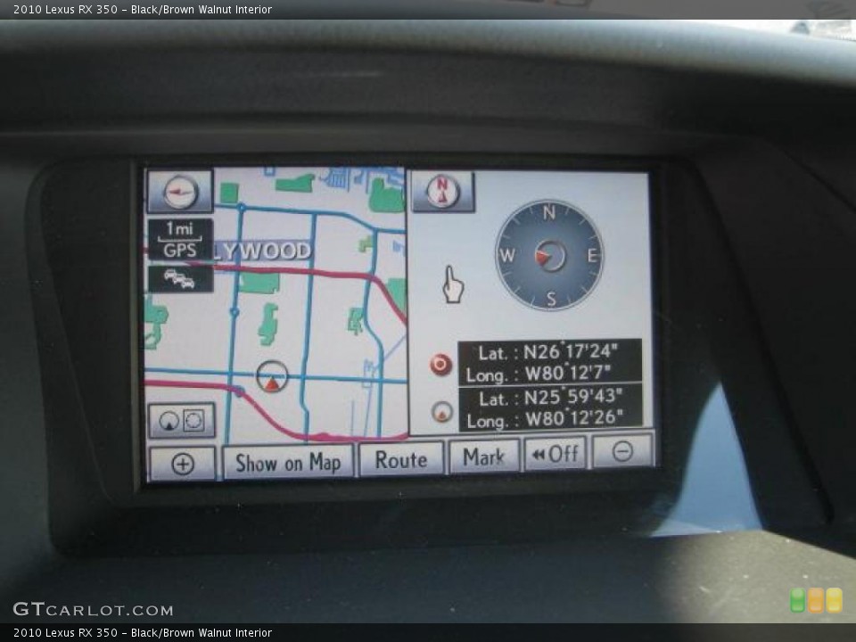 Black/Brown Walnut Interior Navigation for the 2010 Lexus RX 350 #41739338