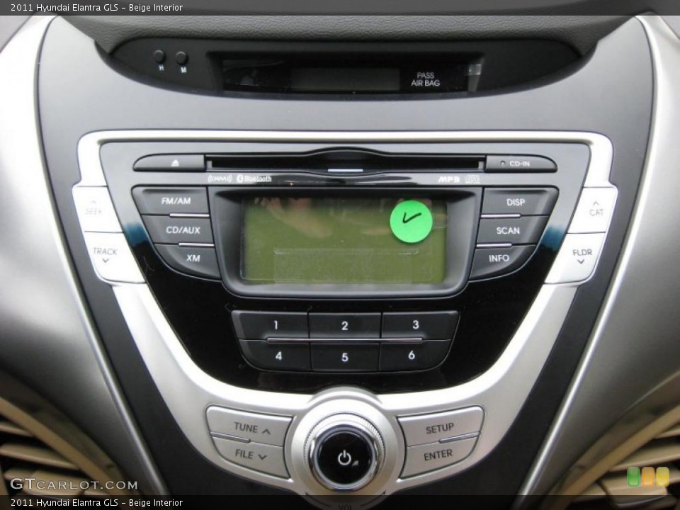 Beige Interior Controls for the 2011 Hyundai Elantra GLS #41740694