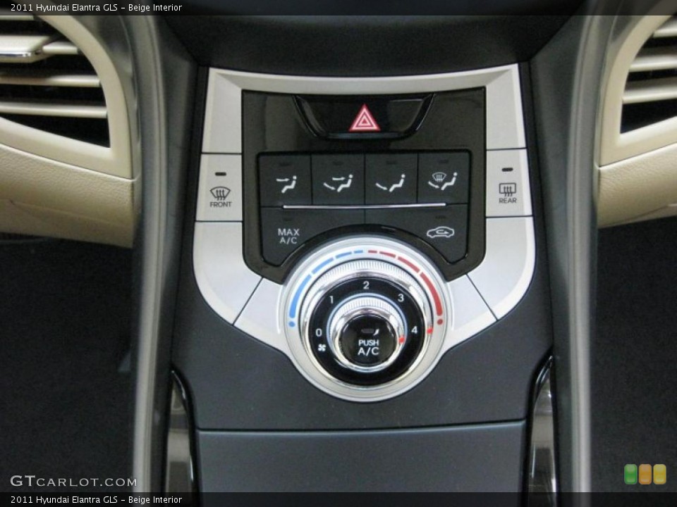 Beige Interior Controls for the 2011 Hyundai Elantra GLS #41740710