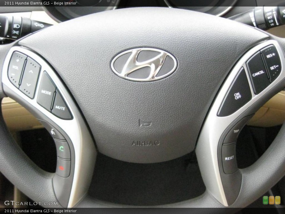 Beige Interior Controls for the 2011 Hyundai Elantra GLS #41740738