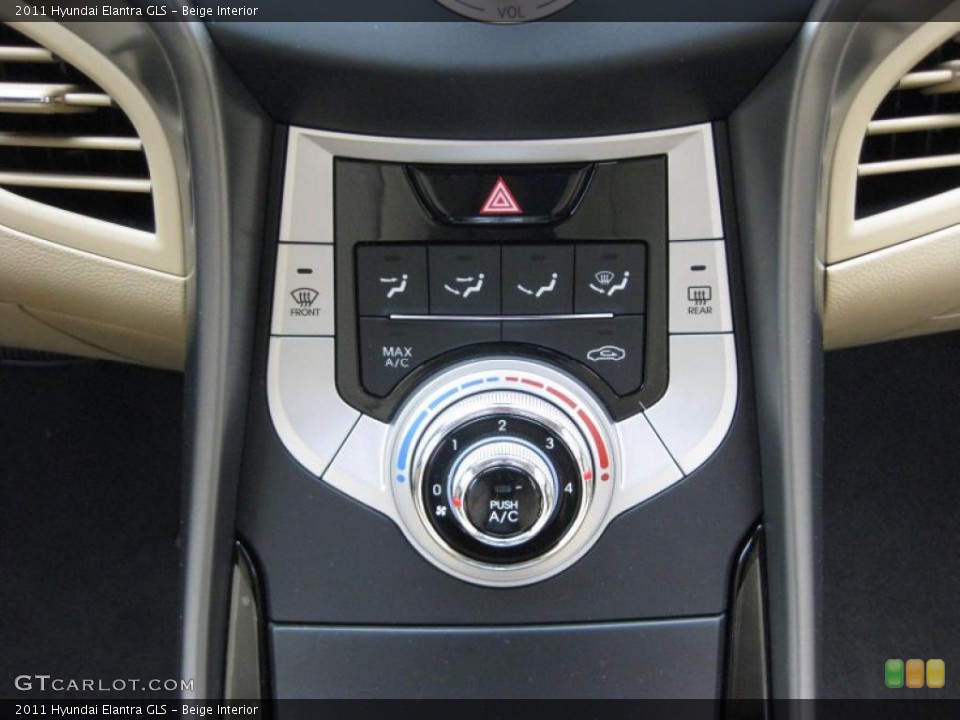Beige Interior Controls for the 2011 Hyundai Elantra GLS #41741098
