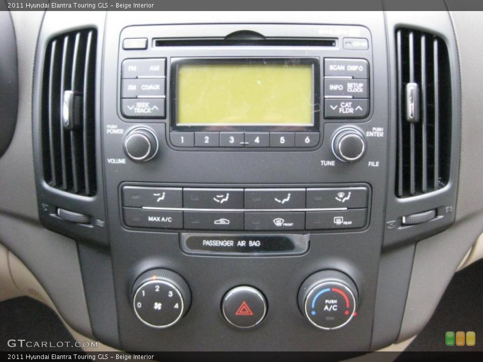 Beige Interior Controls for the 2011 Hyundai Elantra Touring GLS #41741510