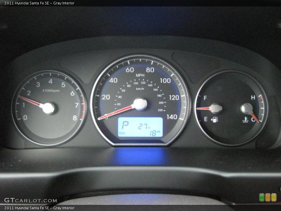 Gray Interior Gauges for the 2011 Hyundai Santa Fe SE #41741914