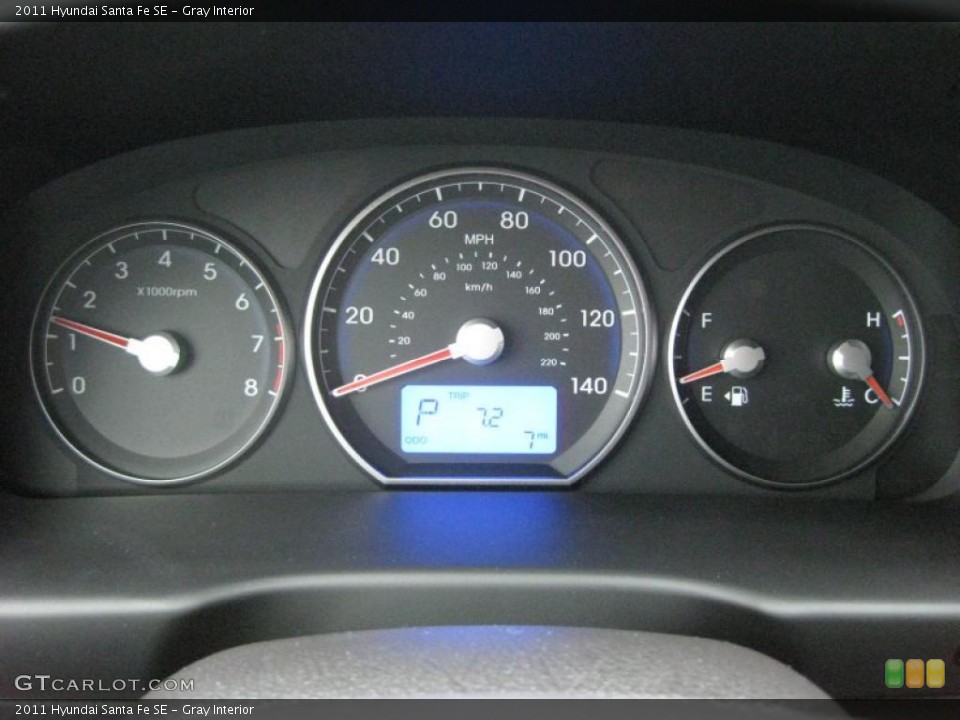Gray Interior Gauges for the 2011 Hyundai Santa Fe SE #41742512