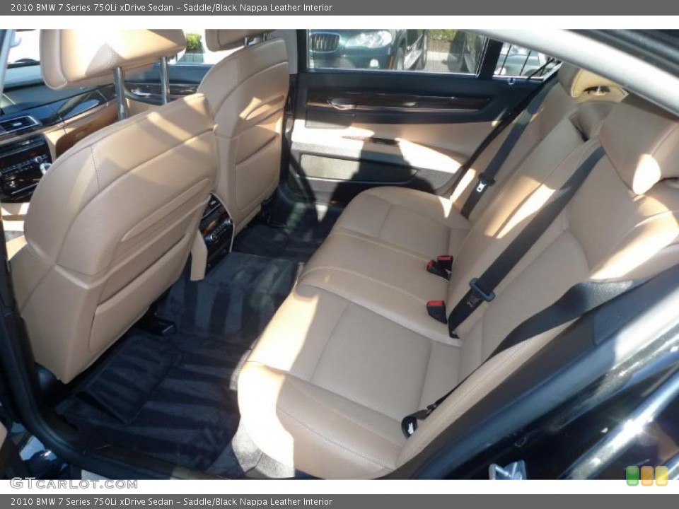 Saddle/Black Nappa Leather Interior Photo for the 2010 BMW 7 Series 750Li xDrive Sedan #41745471