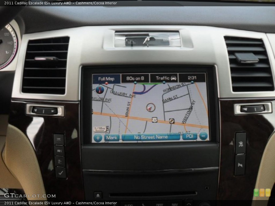 Cashmere/Cocoa Interior Navigation for the 2011 Cadillac Escalade ESV Luxury AWD #41745659