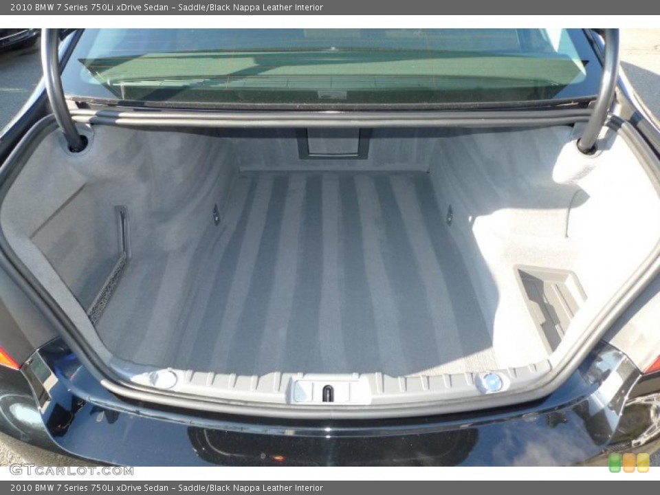 Saddle/Black Nappa Leather Interior Trunk for the 2010 BMW 7 Series 750Li xDrive Sedan #41745779