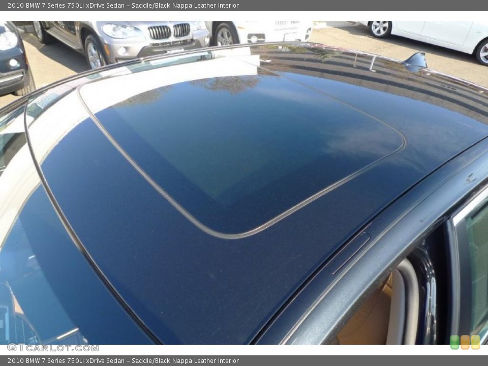 Saddle/Black Nappa Leather Interior Sunroof for the 2010 BMW 7 Series 750Li xDrive Sedan #41745795