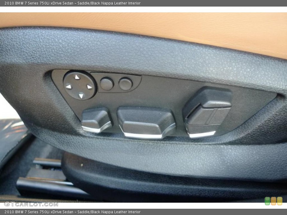 Saddle/Black Nappa Leather Interior Controls for the 2010 BMW 7 Series 750Li xDrive Sedan #41745855