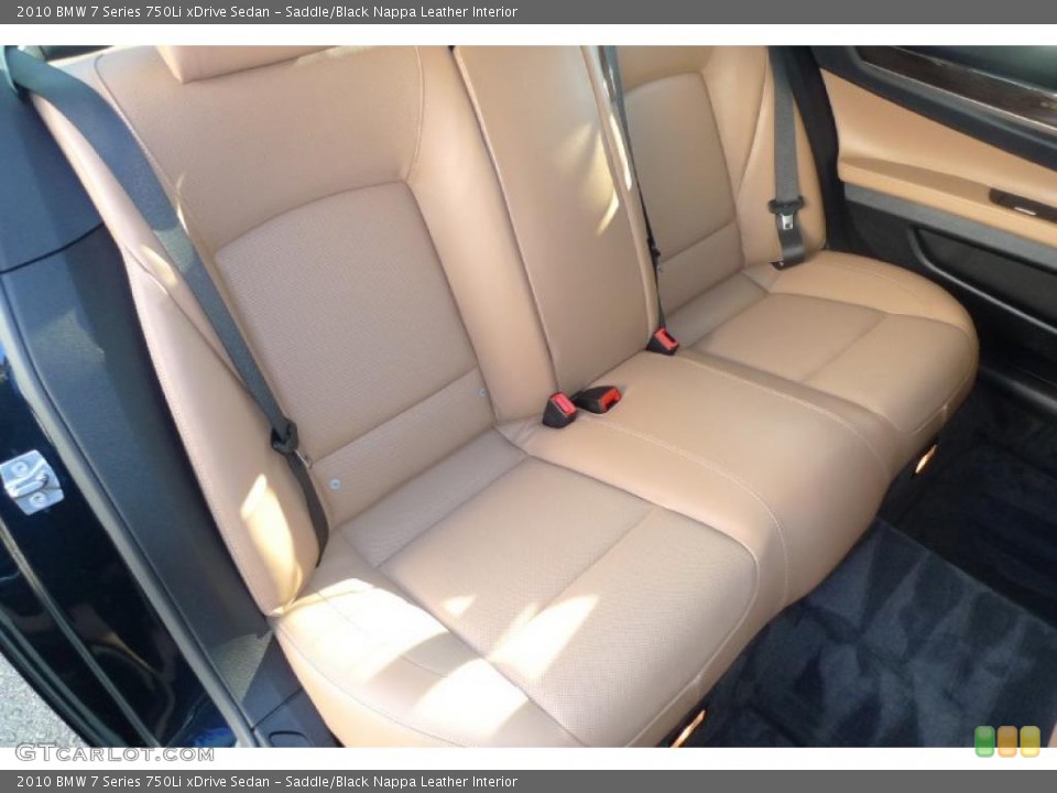 Saddle/Black Nappa Leather Interior Photo for the 2010 BMW 7 Series 750Li xDrive Sedan #41745935