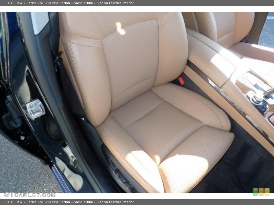 Saddle/Black Nappa Leather Interior Photo for the 2010 BMW 7 Series 750Li xDrive Sedan #41745987