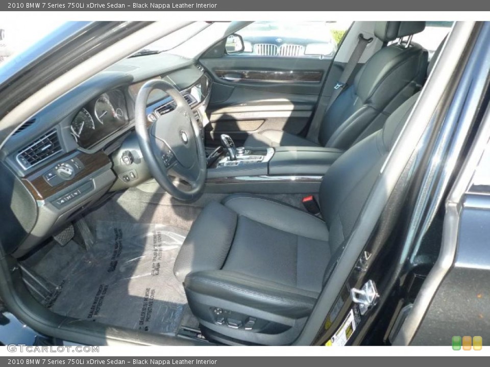Black Nappa Leather Interior Photo for the 2010 BMW 7 Series 750Li xDrive Sedan #41746259