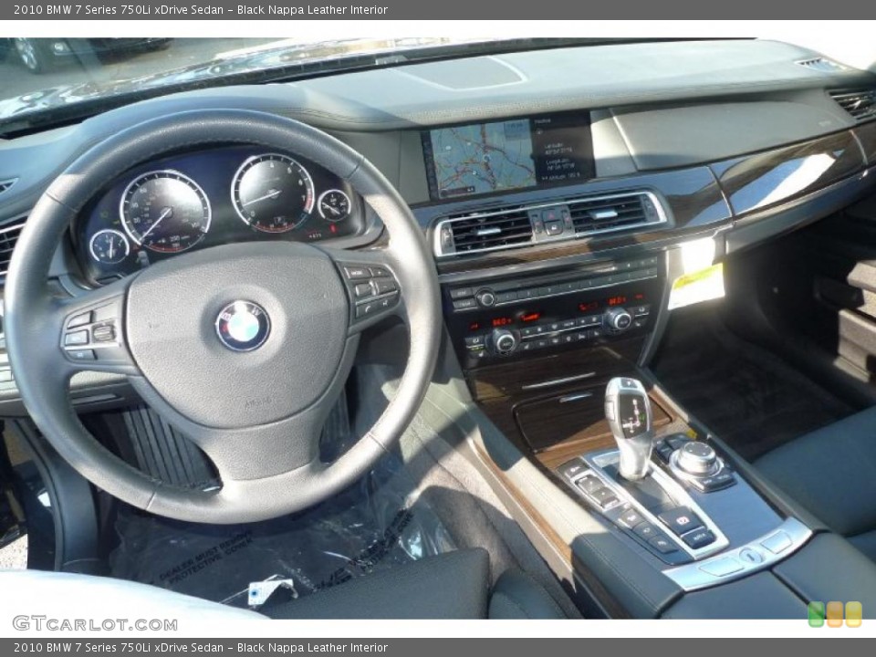 Black Nappa Leather Interior Dashboard for the 2010 BMW 7 Series 750Li xDrive Sedan #41746307