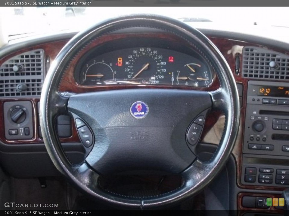 Medium Gray Interior Steering Wheel for the 2001 Saab 9-5 SE Wagon #41747515