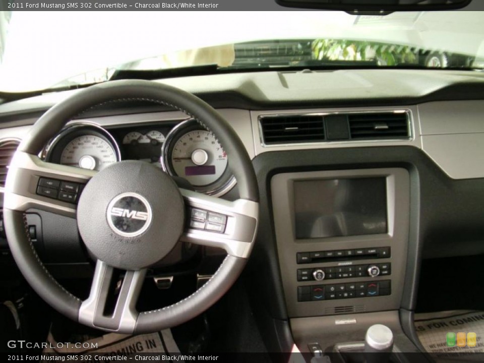 Charcoal Black/White Interior Dashboard for the 2011 Ford Mustang SMS 302 Convertible #41748387