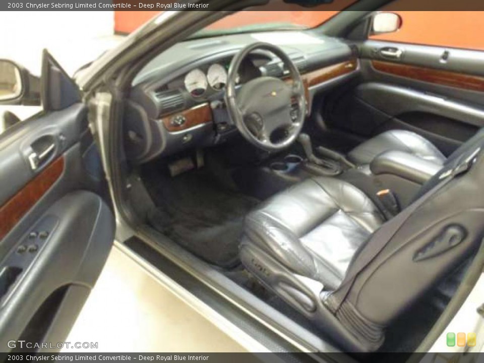 Deep Royal Blue Interior Prime Interior for the 2003 Chrysler Sebring Limited Convertible #41749592